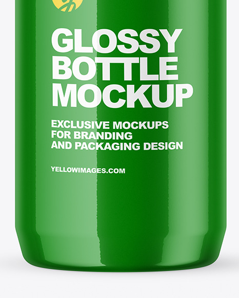 Glossy Plastic Bottle Mockup