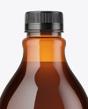 Amber Plastic Bottle Mockup