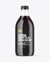 Clear Plastic Bottle with Dark Drink Mockup