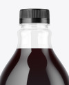 Clear Plastic Bottle with Dark Drink Mockup