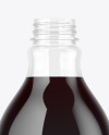 Clear Plastic Bottle with Dark Drink Mockup