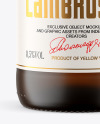 Frosted Amber Glass Bottle w/ White Wine Mockup