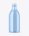 Blue Plastic Water Bottle Mockup