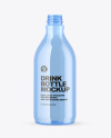 Blue Plastic Water Bottle Mockup