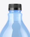 Blue Plastic Water Bottle Mockup