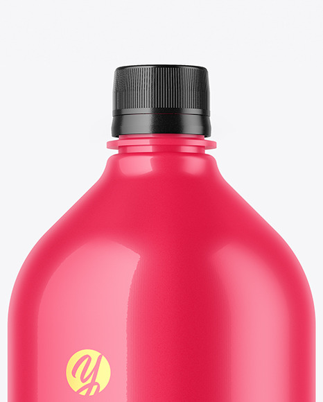 Glossy Plastic Bottle Mockup