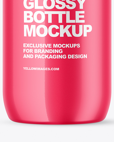 Glossy Plastic Bottle Mockup