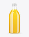 Clear Plastic Apple Juice Bottle Mockup