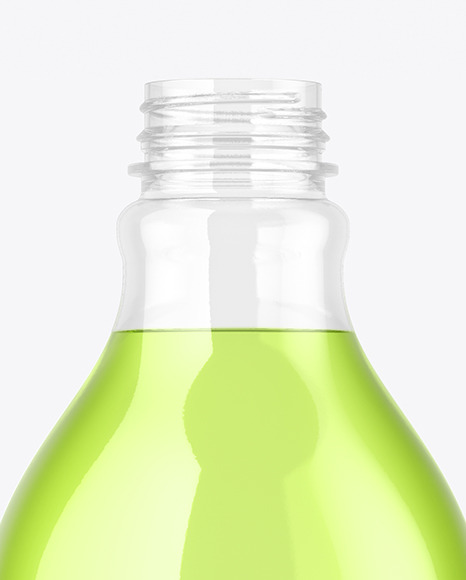 Clear Plastic Drink Bottle Mockup