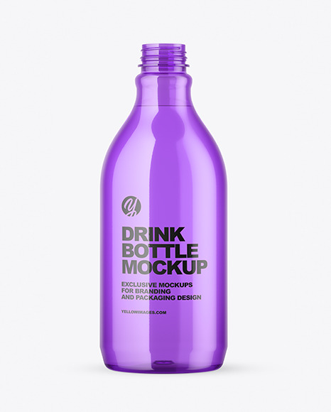 Colored Plastic Bottle Mockup