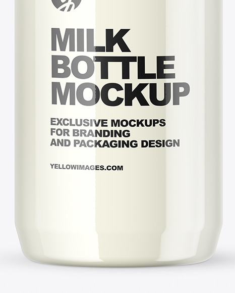 Clear Plastic Milk Bottle Mockup