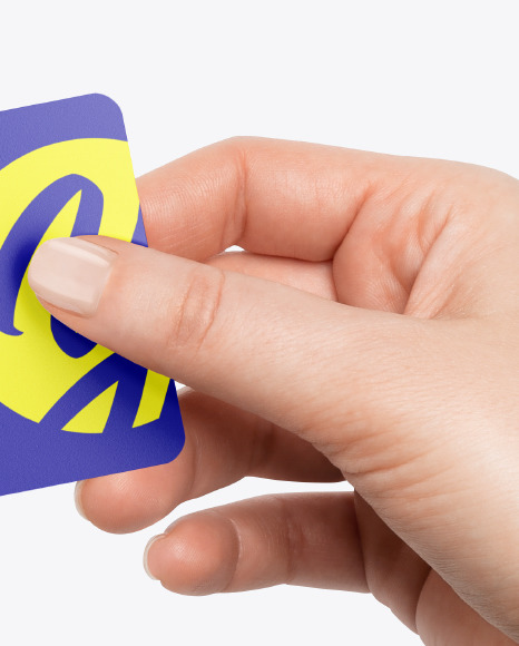 Business Card in a Hand Mockup