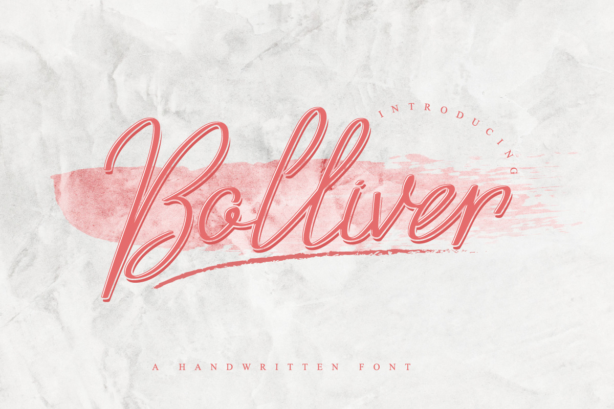 Bolliver Handwriting Font Bolliver Handwriting Font