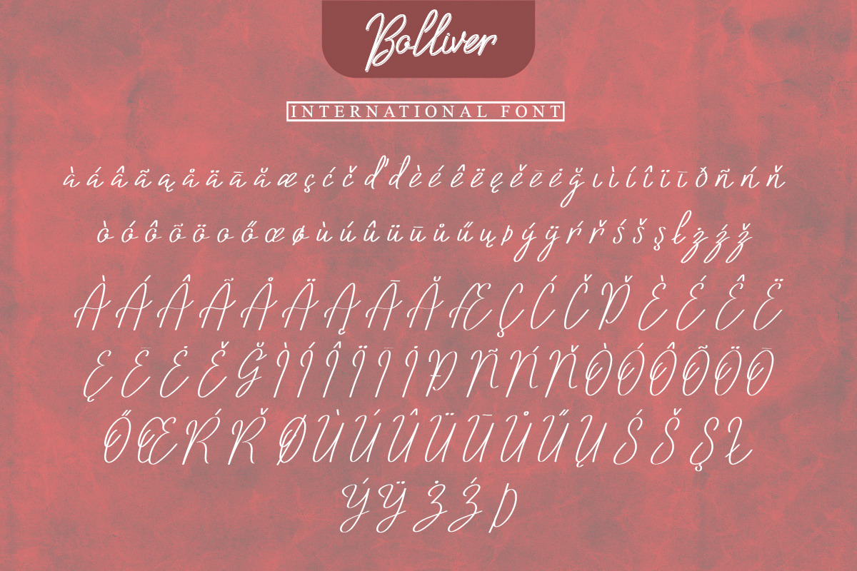 Bolliver Handwriting Font Bolliver Handwriting Font