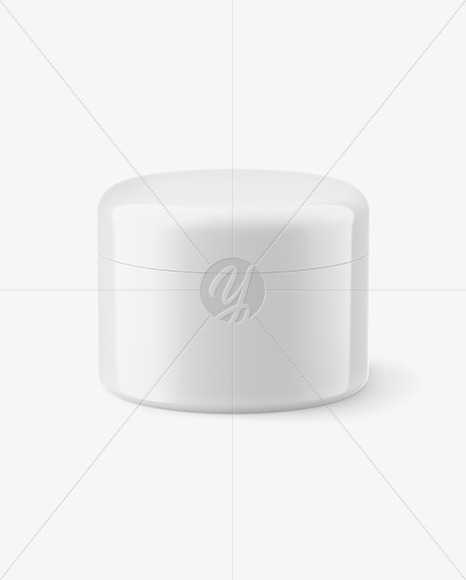 Glossy Cosmetic Jar Mockup