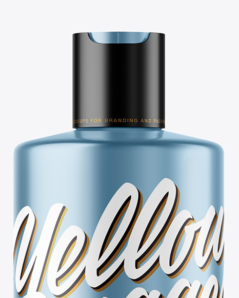 Metallized Plastic Bottle Mockup Metallized Plastic Bottle Mockup