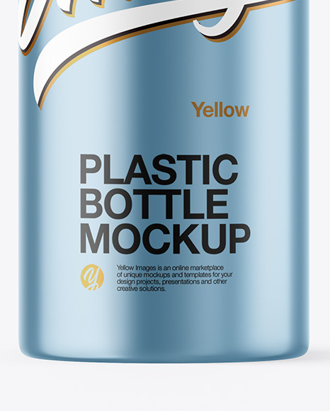 Metallized Plastic Bottle Mockup Metallized Plastic Bottle Mockup