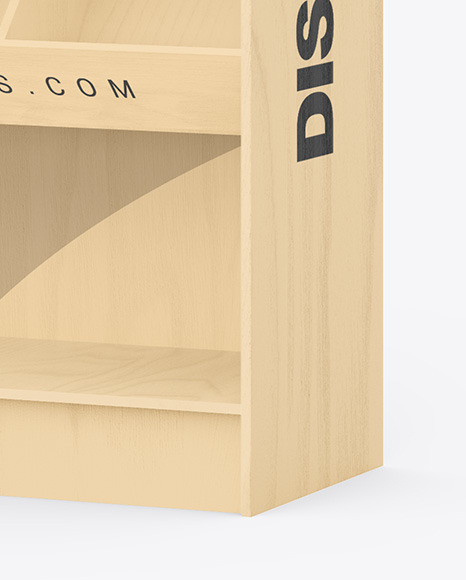 Wooden Display Stand Mockup