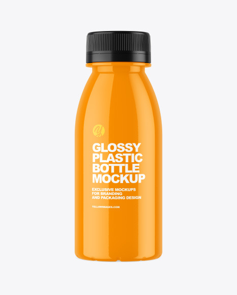 Glossy Plastic Bottle Mockup