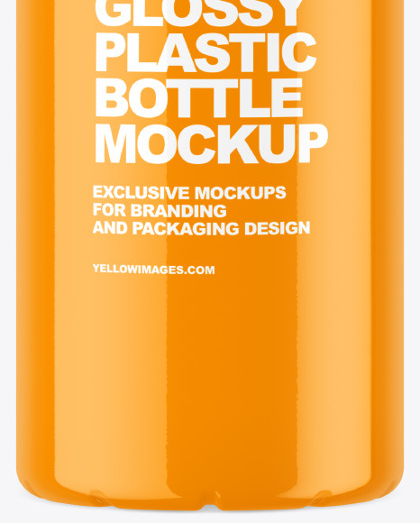 Glossy Plastic Bottle Mockup