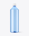 Blue Plastic Water Bottle Mockup