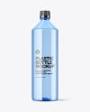 Blue Plastic Water Bottle Mockup