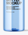 Blue Plastic Water Bottle Mockup