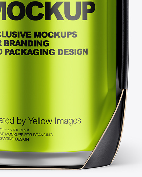 Carton Pack W/ 4 Matte Metallic Cans Mockup