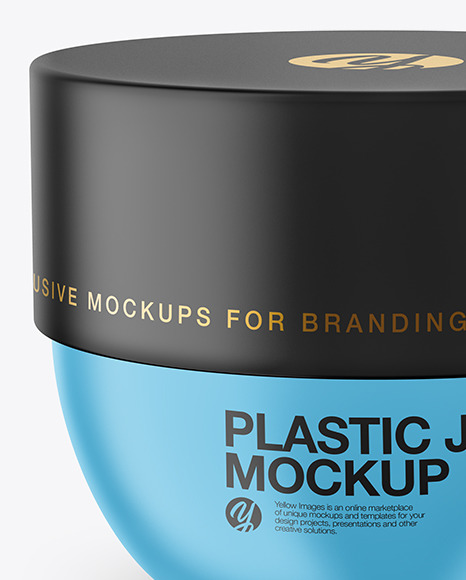 Matte Plastic Jar Mockup