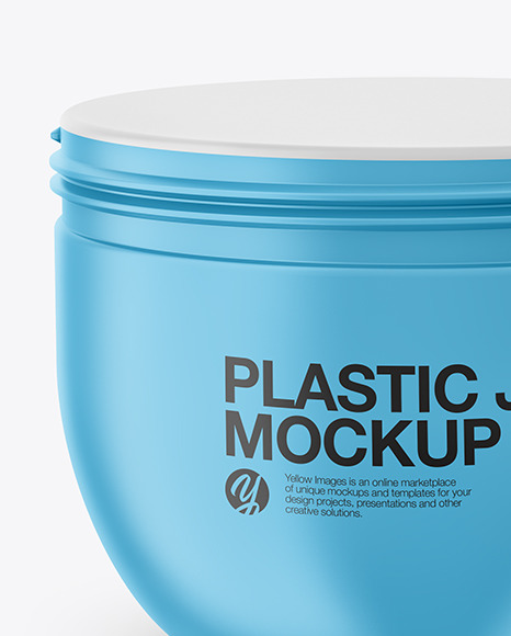 Matte Plastic Jar Mockup