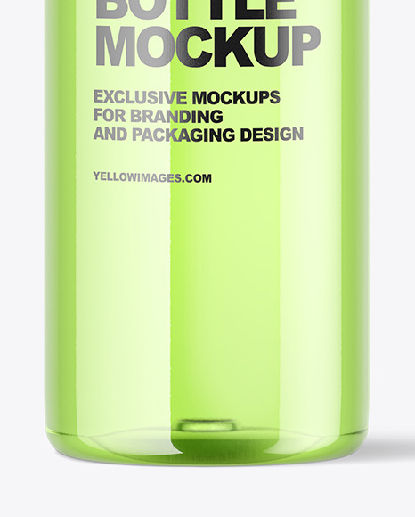 Clear Plastic Drink Bottle Mockup