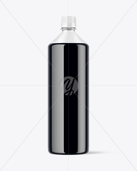 Clear Plastic Bottle with Dark Drink Mockup