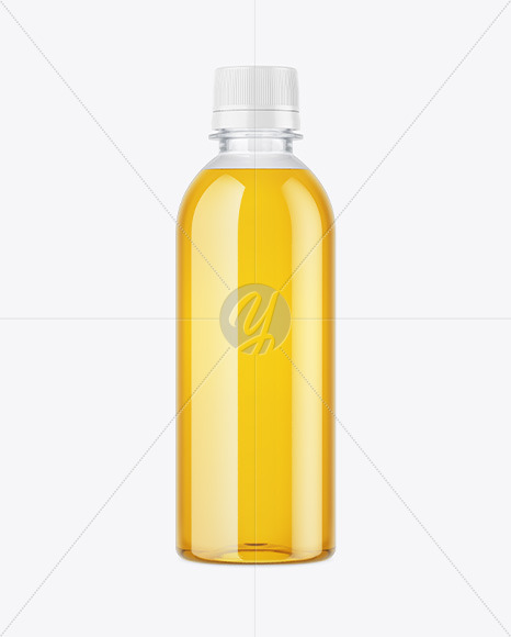 Clear Plastic Juice Bottle Mockup