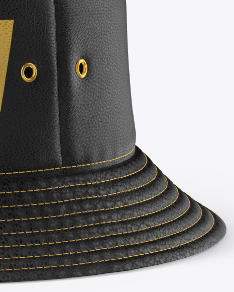 Leather Bucket Hat Mockup