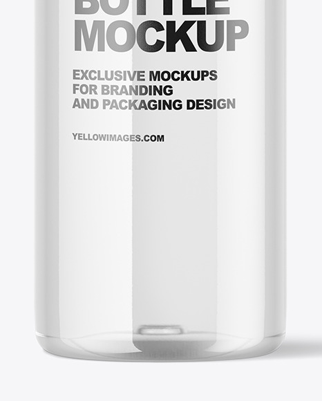 Clear Plastic Water Bottle Mockup