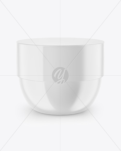 Glossy Plastic Jar Mockup