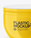 Glossy Plastic Jar Mockup