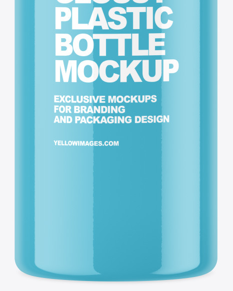 Glossy Plastic Bottle Mockup