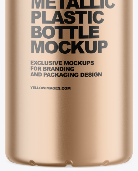 Metallic Plastic Bottle Mockup