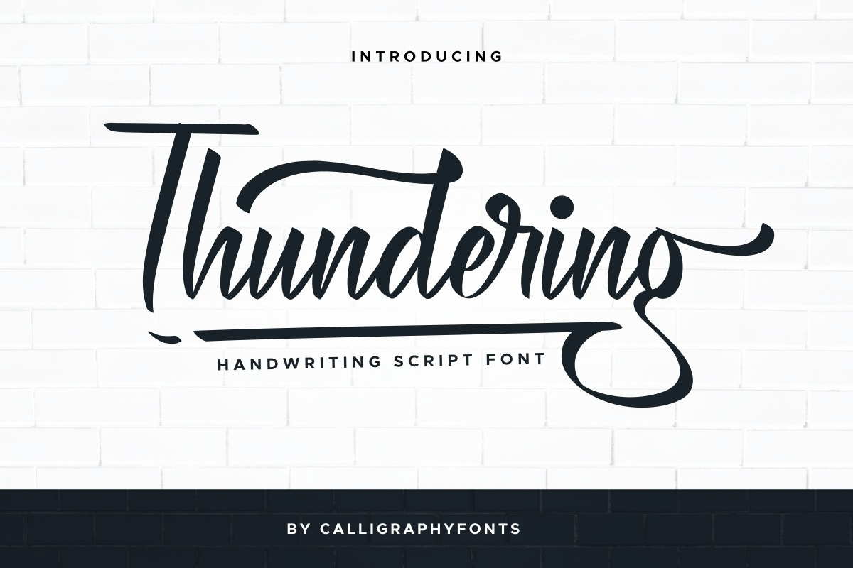 Thundering Calligraphy Font Thundering Calligraphy Font