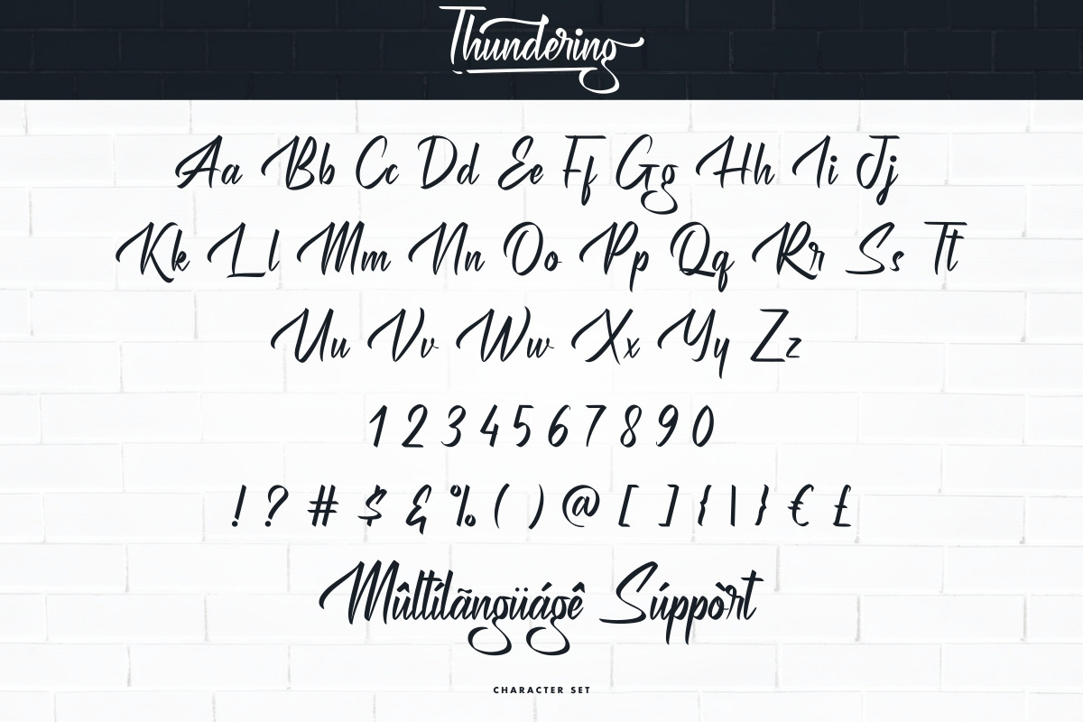 Thundering Calligraphy Font Thundering Calligraphy Font