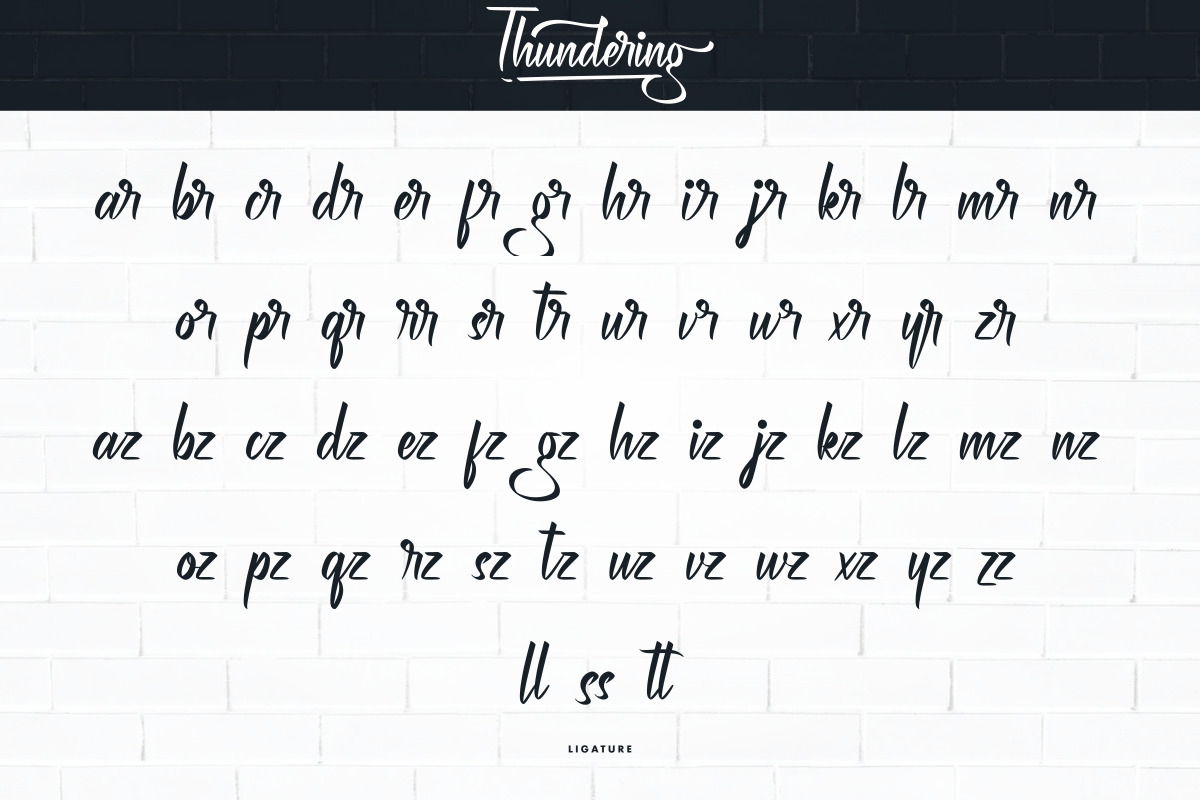 Thundering Calligraphy Font Thundering Calligraphy Font