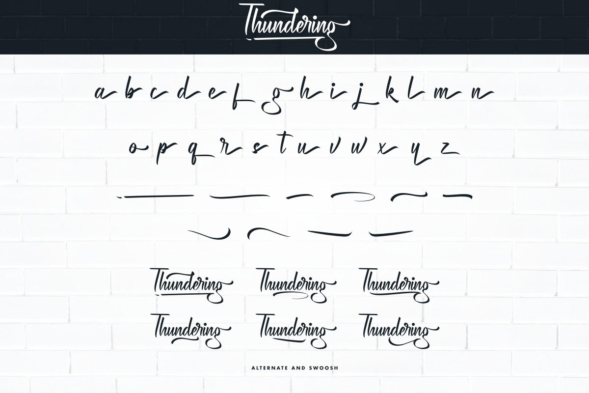 Thundering Calligraphy Font Thundering Calligraphy Font