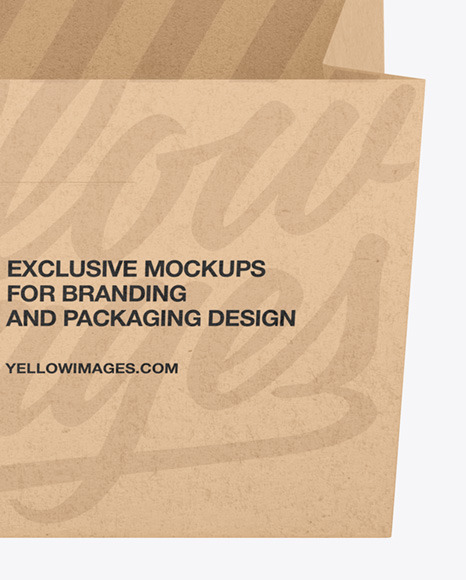 Opened Kraft Envelope Mockup