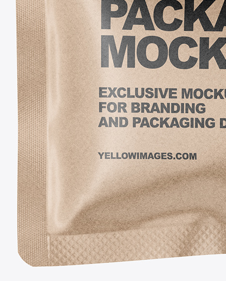 Glossy Kraft Pouch Mockup