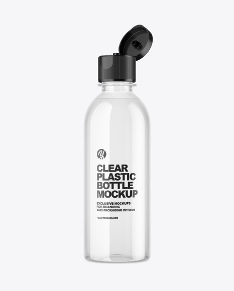 Clear Plastic Bottle Mockup