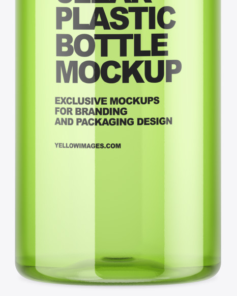 Clear Plastic Bottle Mockup