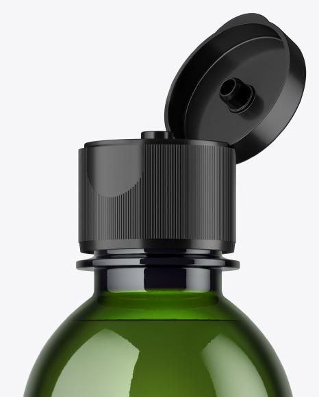 Green Plastic Bottle Mockup