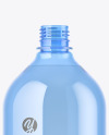 Blue Plastic Water Bottle Mockup