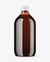 Amber Plastic Bottle Mockup